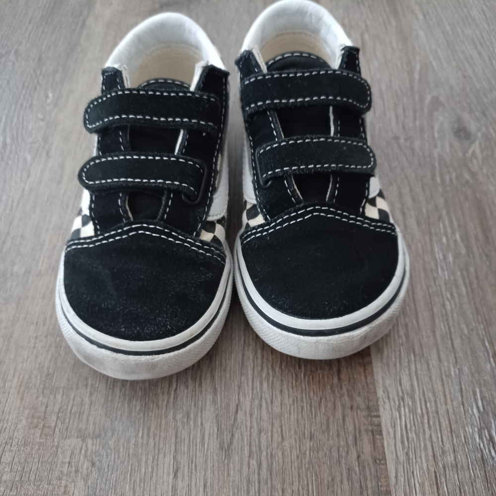 Vans Kids Black and White Checkered Sneakers